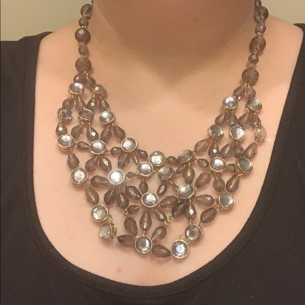 Gold and black translucent necklace